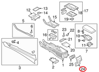 New Genuine Ford Fusion Center Console Rear Panel Console OE HS7Z63045D72DA
