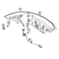 New Genuine Mopar Bulb Side Marker 2012-2024 OE L0007443