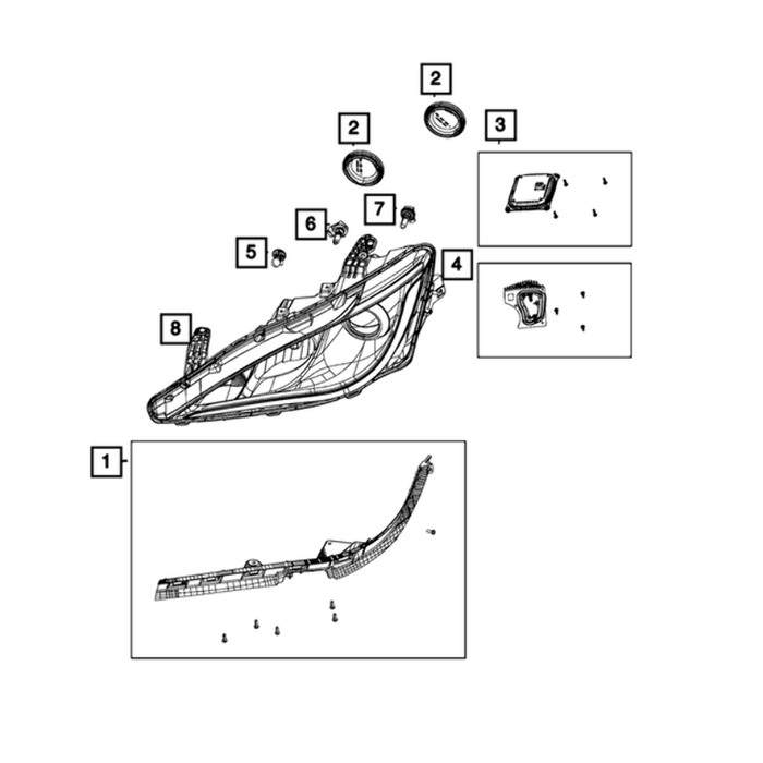 New Genuine Mopar Bulb OE L000PWY24W