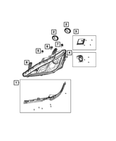 New Genuine Mopar Bulb OE L000PWY24W