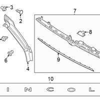 Genuine Lincoln Aviator Trunk Liftgate License Plate Trim Molding (2020-2023) OE