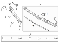 Genuine Lincoln Aviator Trunk Liftgate License Plate Trim Molding (2020-2023) OE