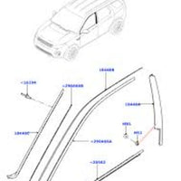 New Genuine Land Rover Roof Molding Finisher Outer Left (2015-2023) LR063666