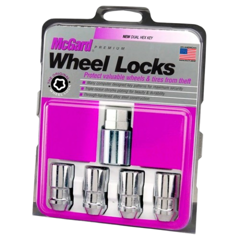 New Genuine McGard Wheel Lock Set Chrome Cone Seat  (1/2-20 Thread Size) 24198