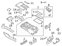 Genuine Ford F-150 Center Console Compartment Stowage Assembly OE ML3Z1513594BA