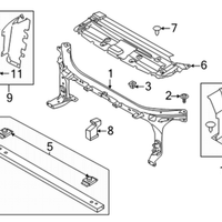 New Genuine Ford F-150 Air Deflector Radiator Support Baffle Left (2021-2024) OE