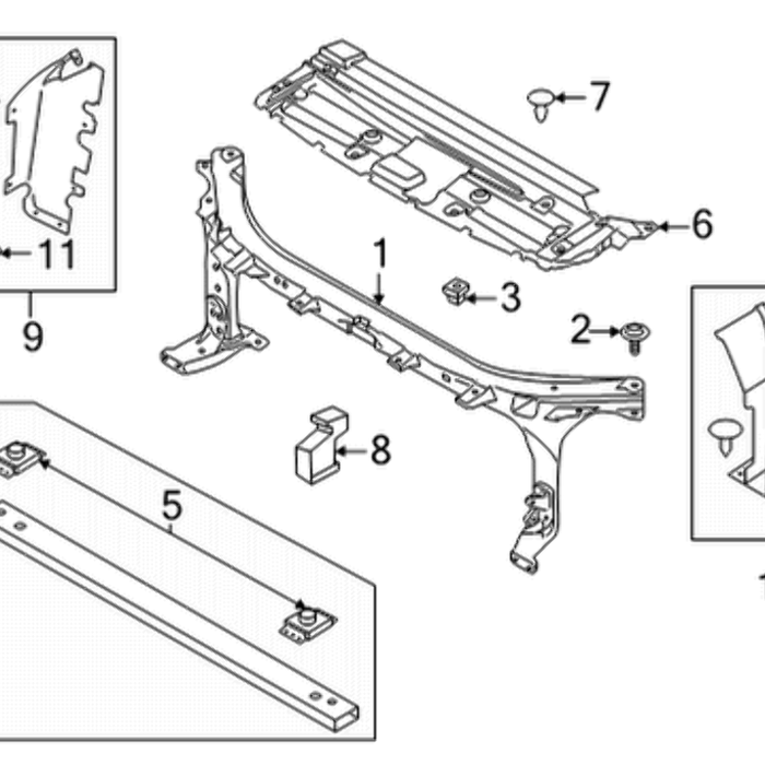 New Genuine Ford F-150 Air Deflector Radiator Support Baffle Left (2021-2024) OE