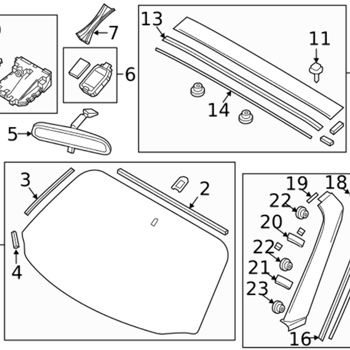 Genuine Mazda MX-5 Side Trim Rubber Seal Garnish Right (2016-2021) OE N24350M15A