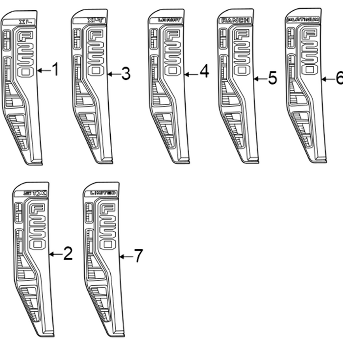 Genuine Ford F-250 Super Duty Name Plate Emblem Badge (2023-2024) OE PC3Z16720AC