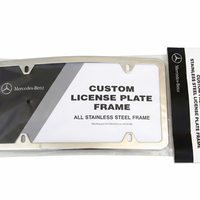 Genuine Mercedes-Benz License Plate Frame Curved Front Slim Polished Stainless