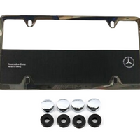 New Genuine Mercedes-Benz License Plate Frame Polished AMG Slim Line OE Q6880137