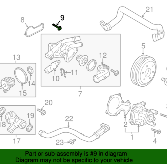 New Genuine Ford Bolt W500100S437 / W500100-S437 OEM